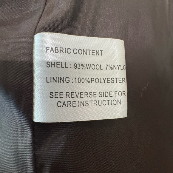 Jonathan Michael Size 14 Wool Double-Breasted Winter Trench Coat - Picture 13 of 14